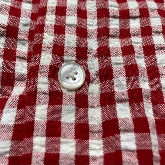 Orvis Short Sleeve Shirt Soft Cotton Check Red Mens Large - Picture 8 of 12